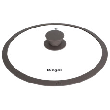  Кришка скляна з ручкою та паровипуском з силіконовим обідком Universal 24 см Ringel RG-9302-24