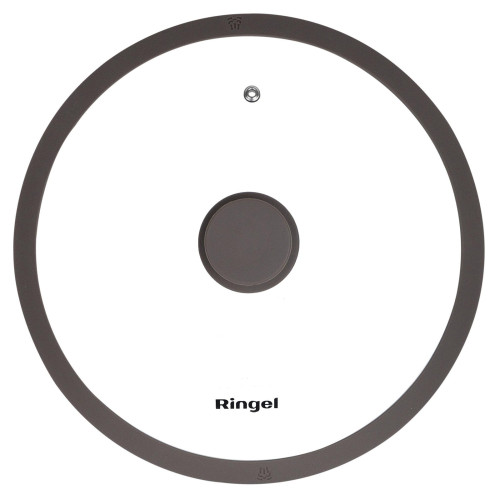  Кришка скляна з ручкою та паровипуском з силіконовим обідком Universal 24 см Ringel RG-9302-24
