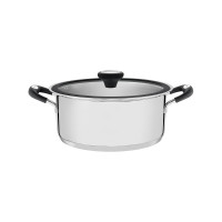  Кастрюля низкая с крышкой с силиконовым ободком Solar silicone 2,9 л 20 см Tramontina 62123/203