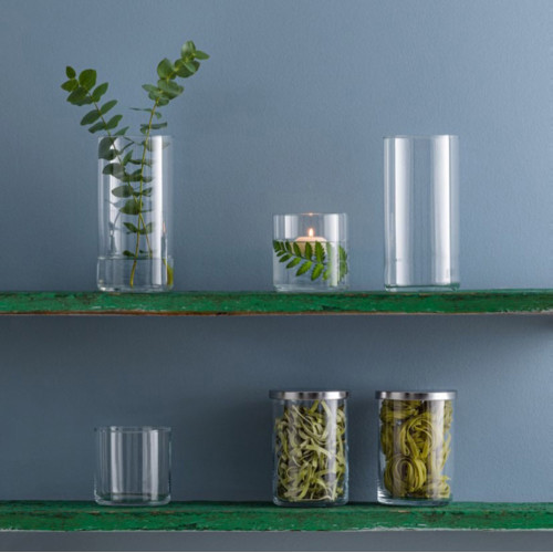  Ваза для квітів циліндр з кришкою Inga 1,4 л 20 см Trendglass 35583