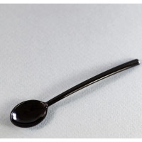  Ложка фуршетная круглая ручка черная Spoon 10 см Україна PS