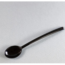  Ложка фуршетна кругла ручка чорна Spoon 10 см Україна PS