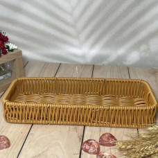  Кошик для столових приборів прямокутний світле дерево Serving 26x11x4 см China