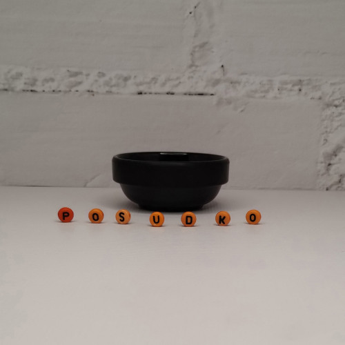  Соусник круглий чорний Stackable 40 мл 6 см One Chef
