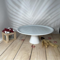  Блюдо кругле на ніжці біле Classic 30x12 см Lubiana 1852