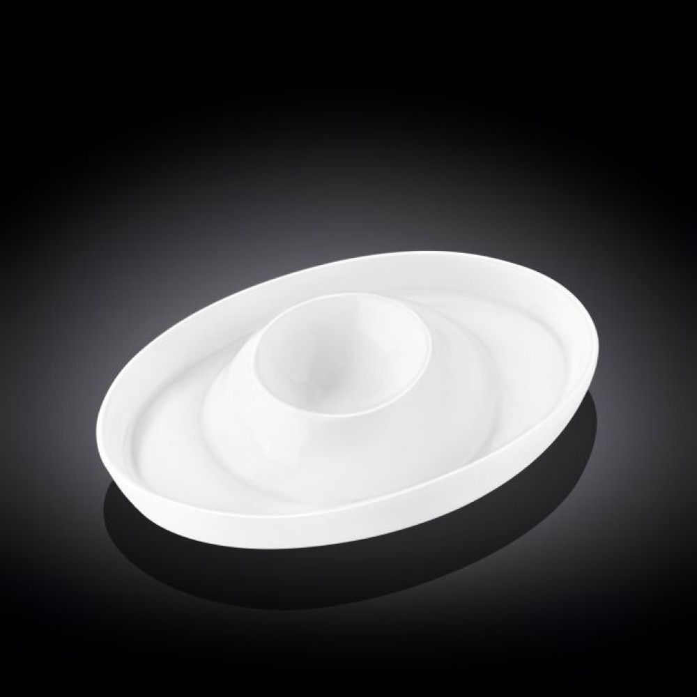  Пашотниця тарілочка біла White 125x90 мм Wilmax WL-996151 / A
