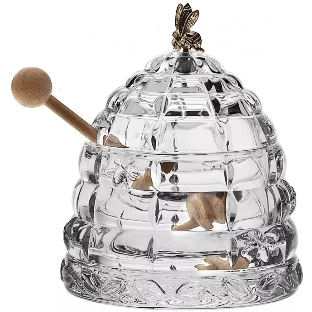  Медівниця з ложкою вулик Boxes honey 14 см Crystal Bohemia 53312/69710/118