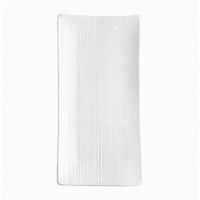  Блюдо прямокутне з тисненням біле Eco w 34x16 см China
