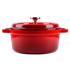  Каструля середньої висоти з кришкою червона Essen 2,9 л 22x15 см Ringel RG-2300-22