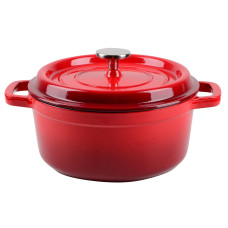  Каструля середньої висоти з кришкою червона Essen 2 л 20 см Ringel RG-2300-20