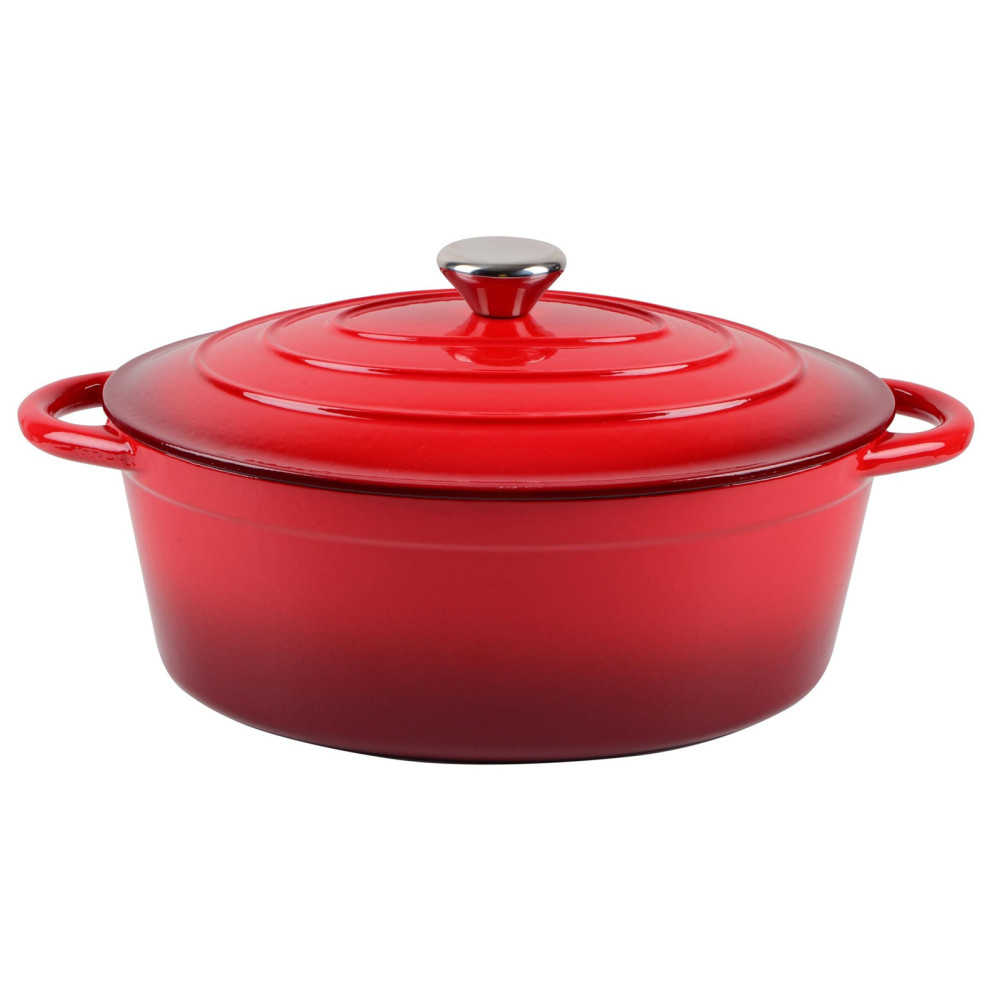  Каструля овальна з кришкою червона Essen 4,5 л 30x23 см Ringel RG-2308-30