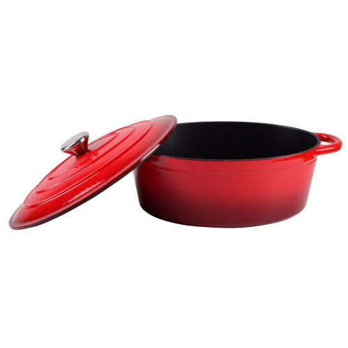  Каструля овальна з кришкою червона Essen 4,5 л 30x23 см Ringel RG-2308-30
