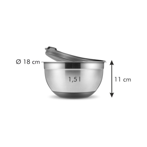  Миска с силиконовым дном с крышкой Grand chef 1,5 л 18x10 см Tescoma 428600