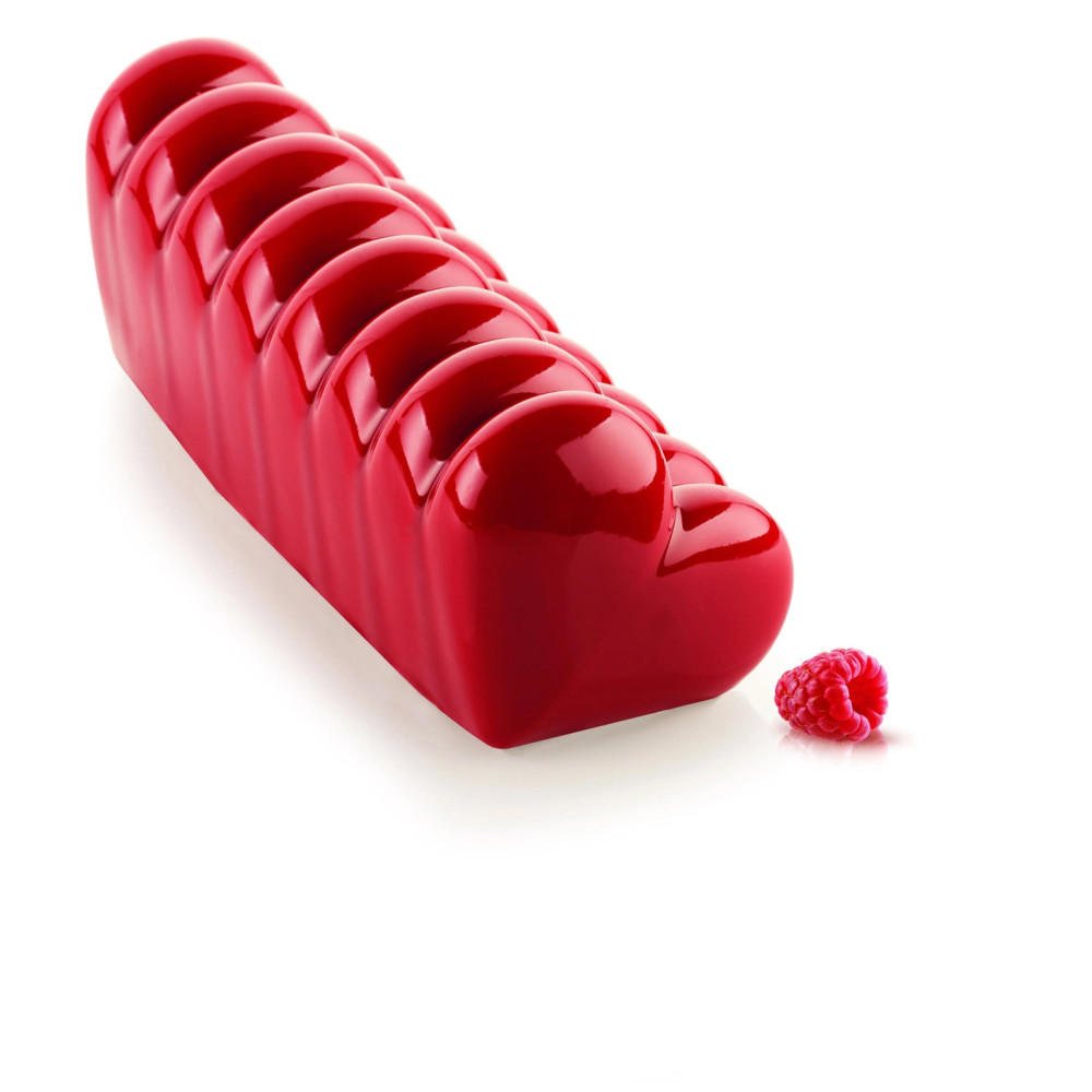  Форма для десертів біла Cиліконова 1,29 л 24x9x9 см Silikomart Buche coeur