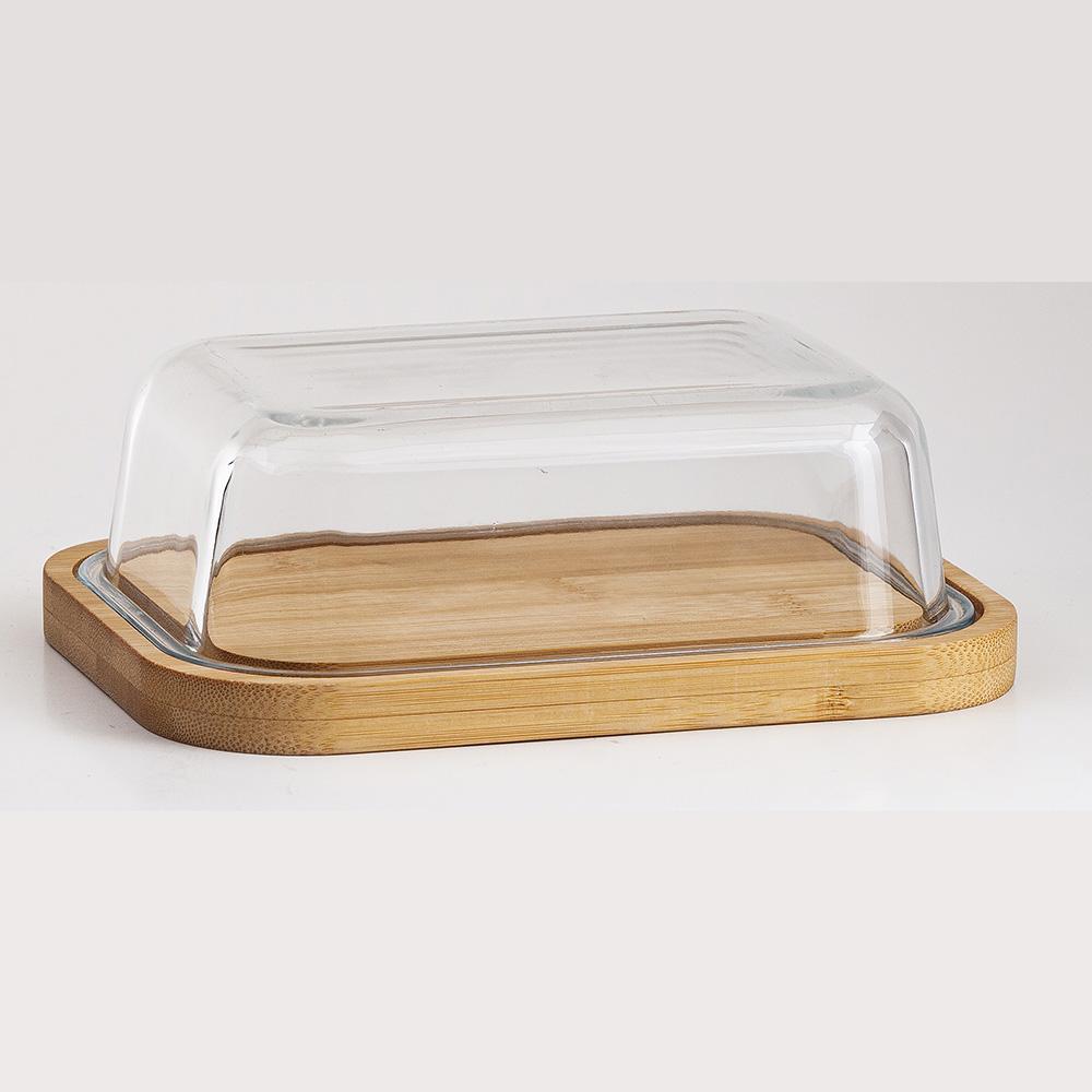  Маслянка прямокутна з кришкою Bamboo 18x14 см Viva LB-640