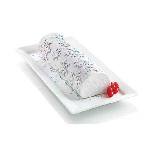  Форма для десертів з 2 килимками біла Професійна 1,2 л 25x8x6,7 см Silikomart Frozen buche