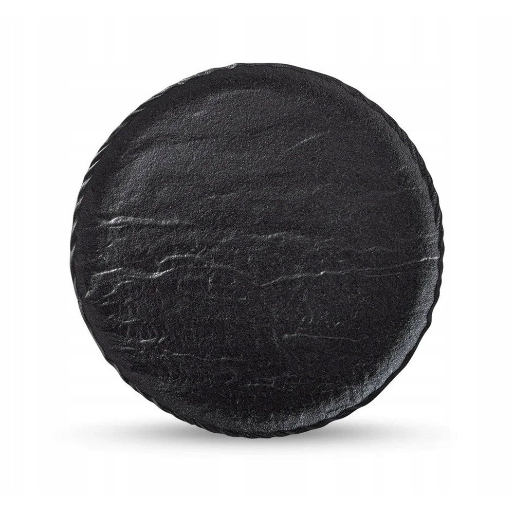  Блюдо кругле без поля чорна Slatestone black 30 см Wilmax WL-661128 / A