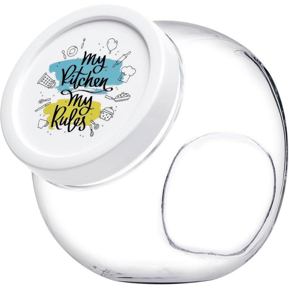  Банка з пластиковою кришкою Bella graffiti 1,5 л 16 см Pasabahce 80000