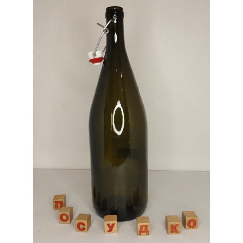  Пляшка з бугельним корком оливкова Burgundi 1,5 л Vetropack 727753