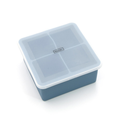  Форма для льоду з кришкою 4 відділення Sky blue 4x165 мл 13x13x6 см Lessner 10312