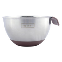  Миска с ручкой и дном покритыми силиконом с носиком со шкалой Silikon 2,1 л 18x10 см Lessner 55900-18