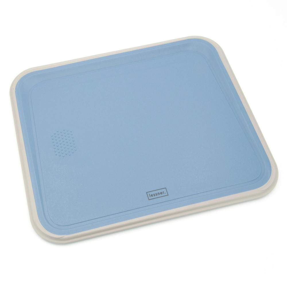  Дошка розробна з силіконовим краєм двохстороння синя Sky blue 38x33 см Lessner 10314