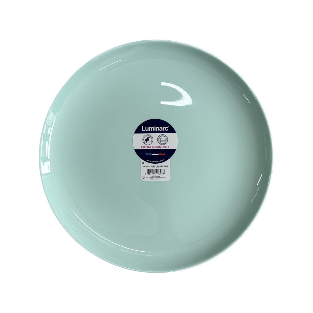  Блюдо кругле без поля салатове Diwali light turquoise 32 см Luminarc, France