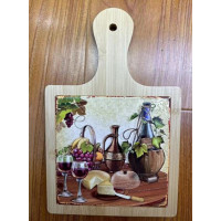  Підставка під гарячий посуд - дошка з ручкою квадратна Wine cheese 18x18x28 см Limited edition B160071
