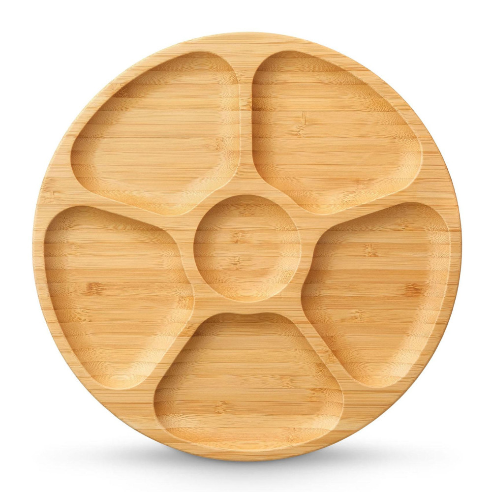  Менажниця з 6+1 заглибленнями кругла Bamboo 28x2 см Wilmax WL-771226 / A