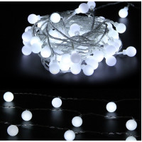  Гірлянда 100 LED кулька 10 мм з білим проводом белый холодный  China