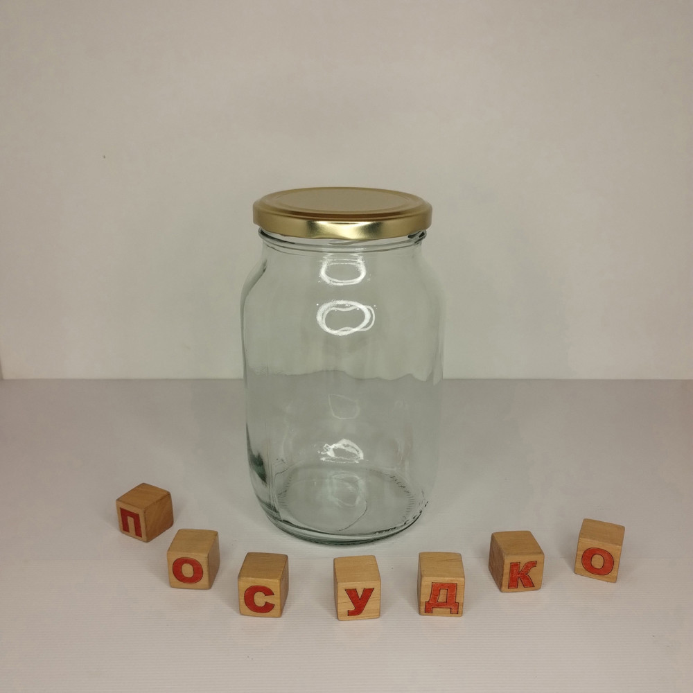  Банка твіст-офф з кришкою big TO82 1 л 18x10 см EuroGlass 19282