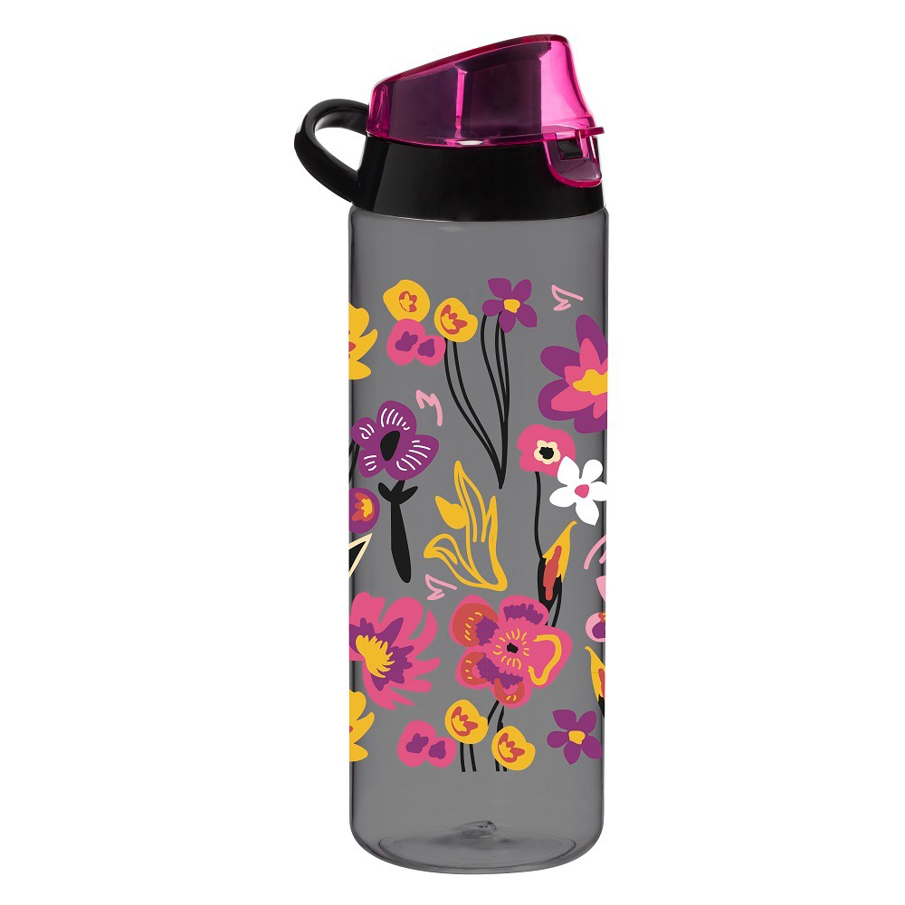  Пляшка з кришкою та ручкою спортивна Colours Flowers 750 мл Herevin 161506-054