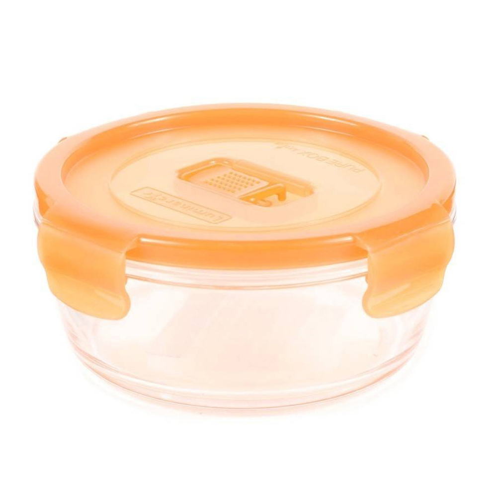  Контейнер для зберігання круглий з герметичною кришкою Box pure active orange 420 мл Luminarc, UAE