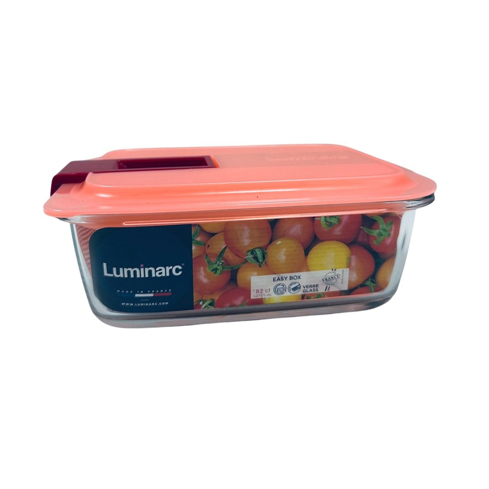  Контейнер для зберігання прямокутний коралова кришка Box easy 820 мл 19x13,5x7 см Luminarc, France