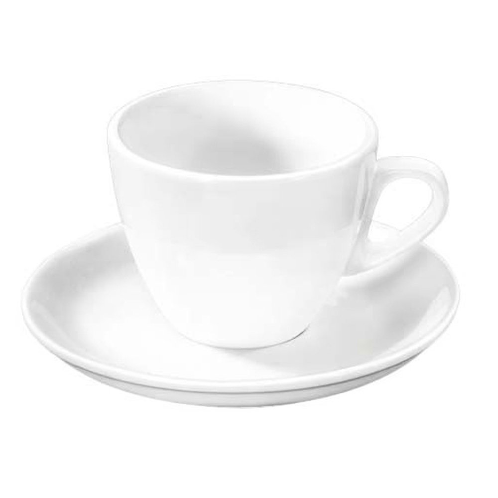  Чашка для кави з блюдцем біла White 190 мл Wilmax WL-993175 / AB