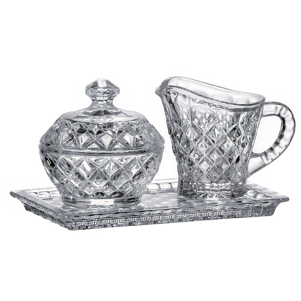  Набір цукорниця, молочник, блюдо Diamond Crystal Bohemia 99999/14100/004